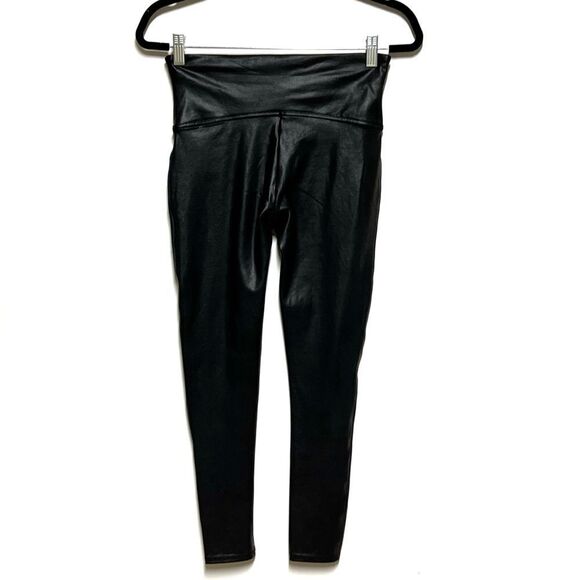 NWOT Spanx Black Faux Leather Shapewear Leggings Sz L - Picture 8 of 9